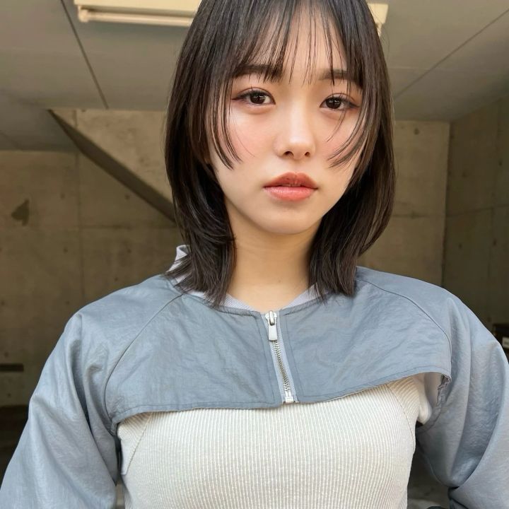 ロブ ヘア 髪型 ヘアスタイル 大人 前髪なし