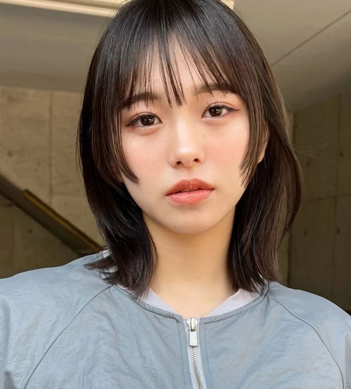 ロブ ヘア 髪型 ヘアスタイル 大人 前髪あり