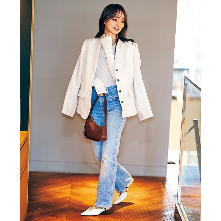 ジャケットコーデ,デニムコーデ,スタイリスト,丸林広奈