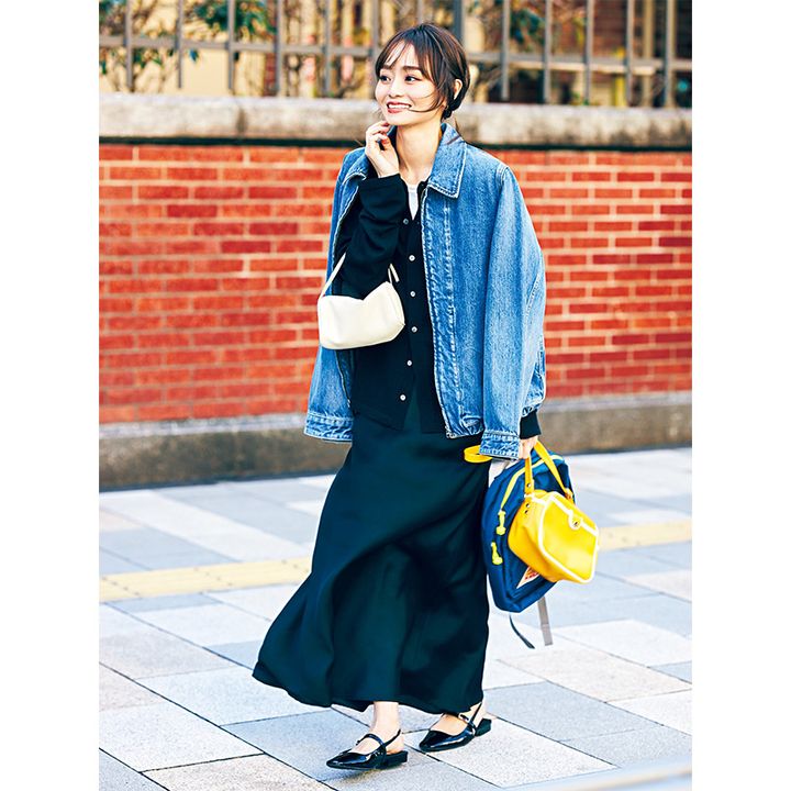 Gジャンコーデ,デニムジャケットコーデ,スカートコーデ,スタイリスト,丸林広奈