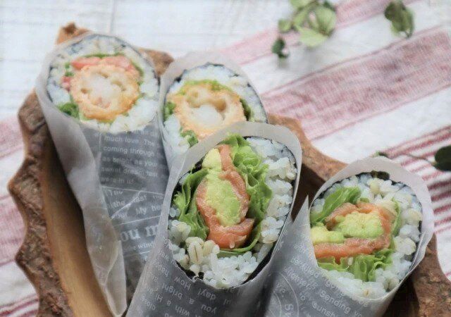 手で持ってみんなでワイワイ食べられる！寿司ブリトー