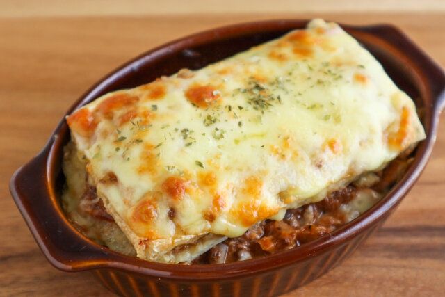 さば缶の油揚げラザニア レシピ 完成