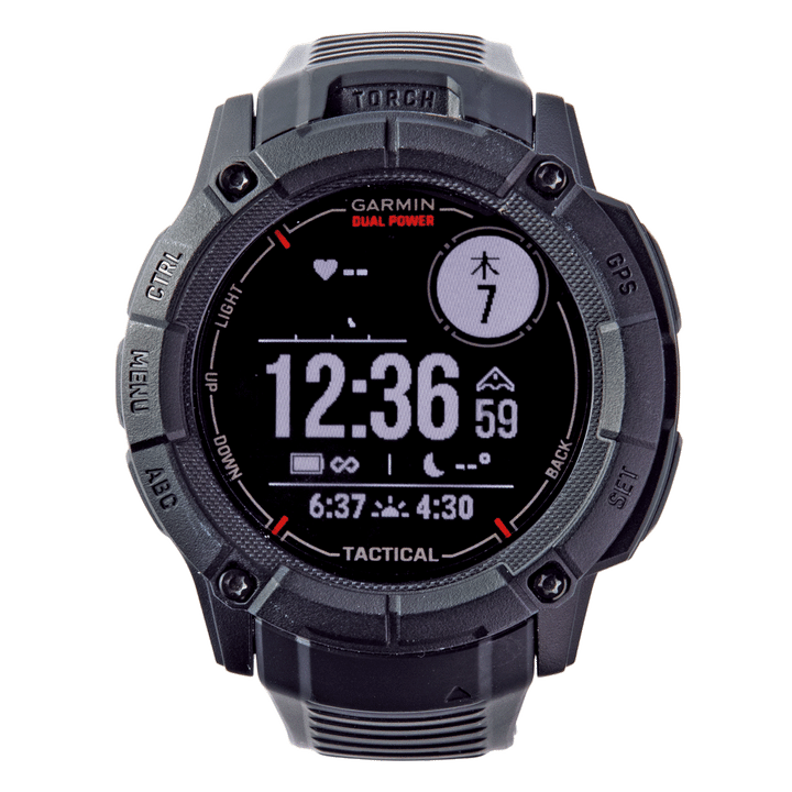 〈ガーミン〉のインスティンクト2X デュアルパワー タクティカルエディション