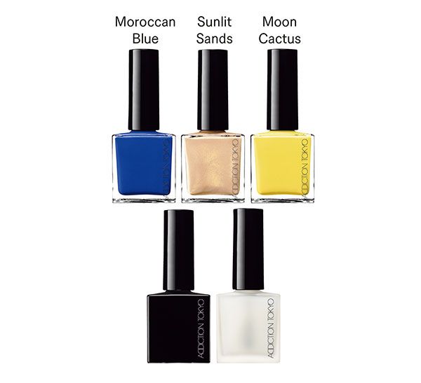 【上】ザ ネイルポリッシュ ＋【左下】UV リアクティブ トップコート【右下】ザ マット トップコート