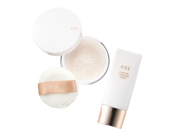 【左】ラスティング クラリティ ルースパウダー【右】クラリファイイング ファンデーション プライマー