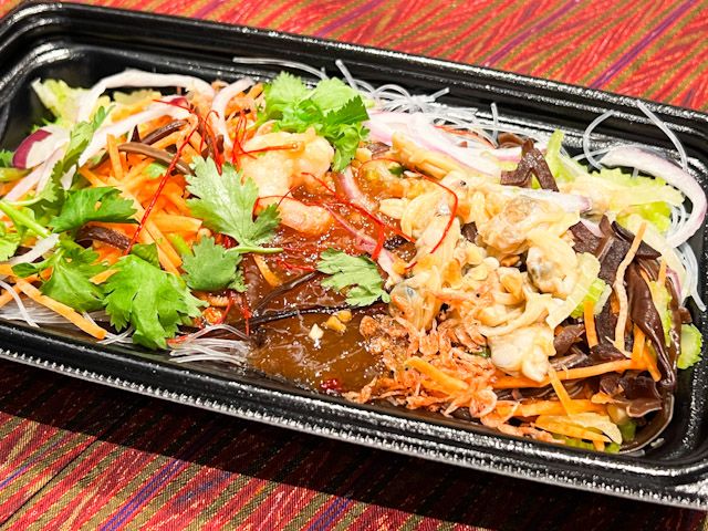 「温めて食べる海老とあさりのタイ風春雨サラダ （ヤムウンセン）」