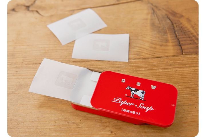 赤箱の香りの紙せっけん（専用ケーツ付き）／AWA-YA@オンライン