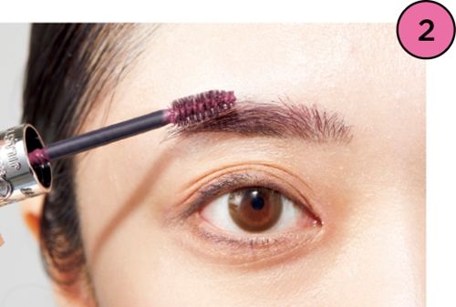 2.眉1本1本を太らせる