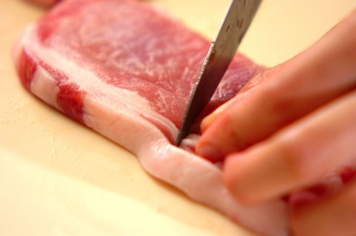 豚肉のクリームソースの作り方1