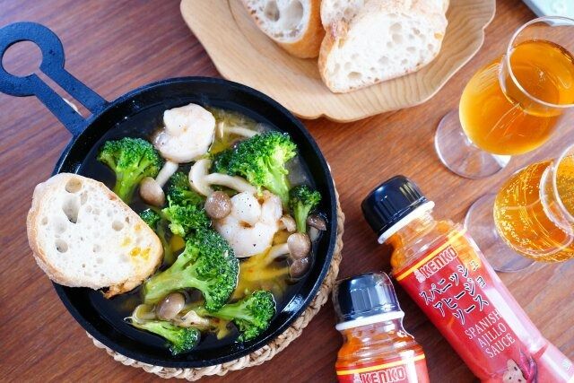 ケンコーマヨネーズ スパニッシュアヒージョソース ブロッコリー料理