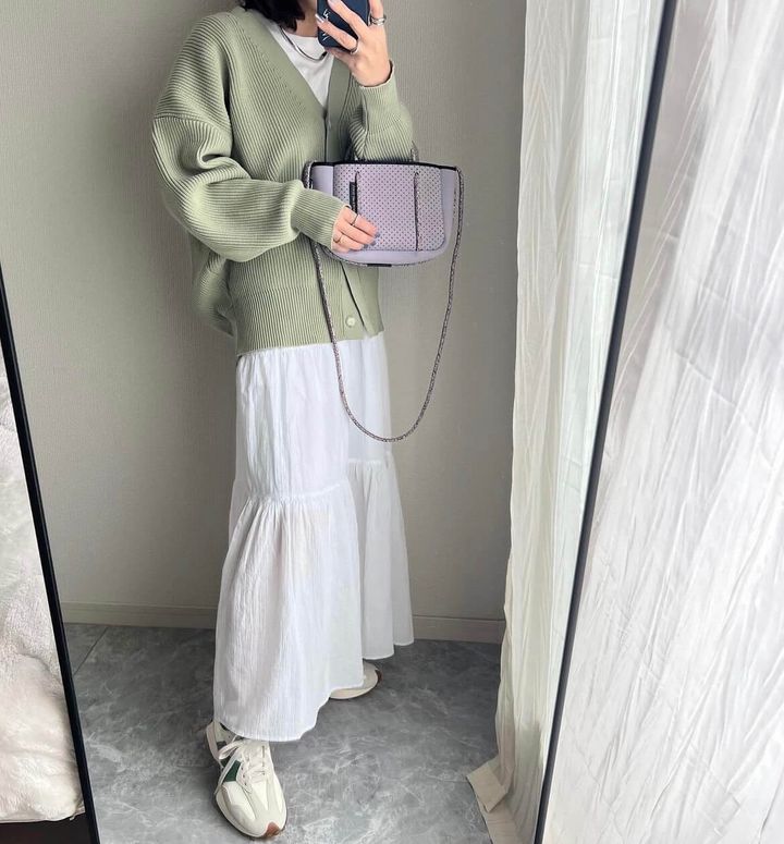 ユニクロ_クリンクルコットンティアードスカート_4