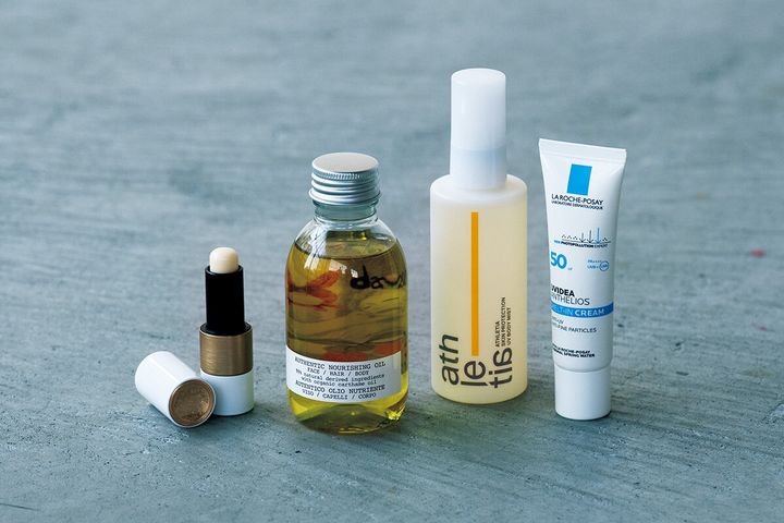 ルージュエルメス ボーム ドゥ ソワン プール レ レーヴル、ダヴィネス オーセンティック オイル、アスレティア スキンプロテクション UVボディミスト、UVイデア XL プロテクショントーンアップ クリア