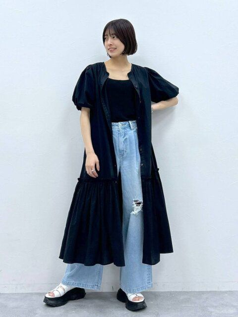 2024春夏の黒ワンピースコーデ