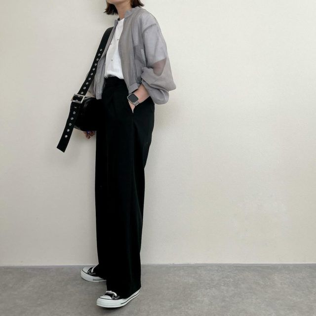 Bonjour Sagan「シアーブルゾンコーデの女性６」