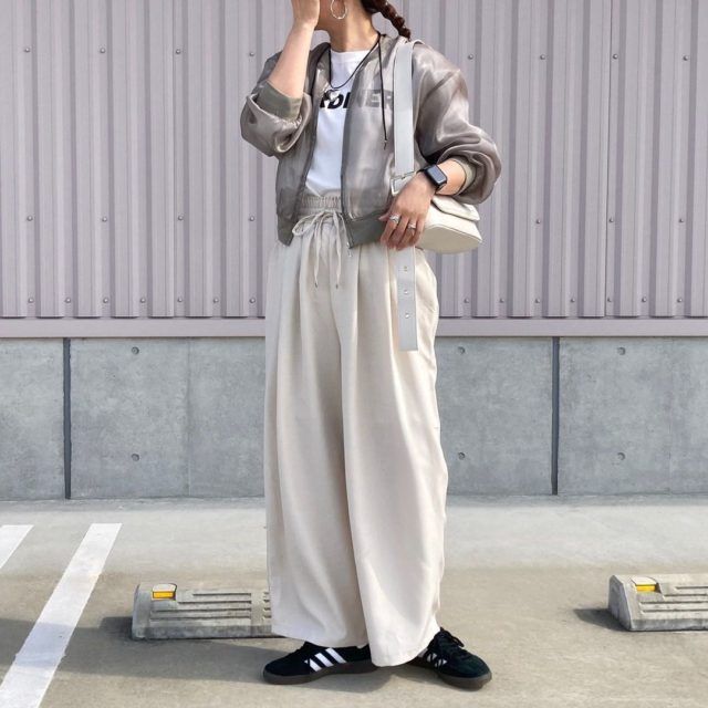 Bonjour Sagan「シアーブルゾンコーデの女性８」