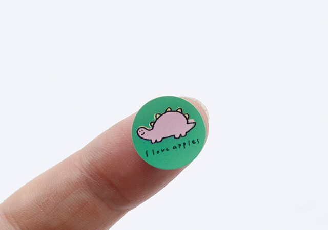 ダイソーのシートシール（dinosaur）のサイズ