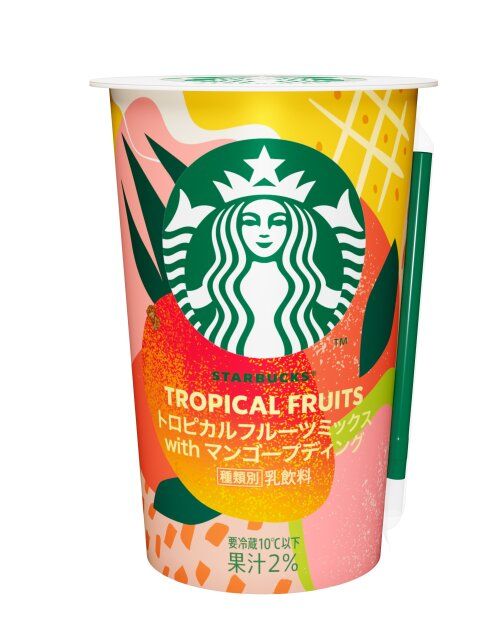 ファミリーマートのスターバックス トロピカルフルーツミックス with マンゴープディングのパッケージ
