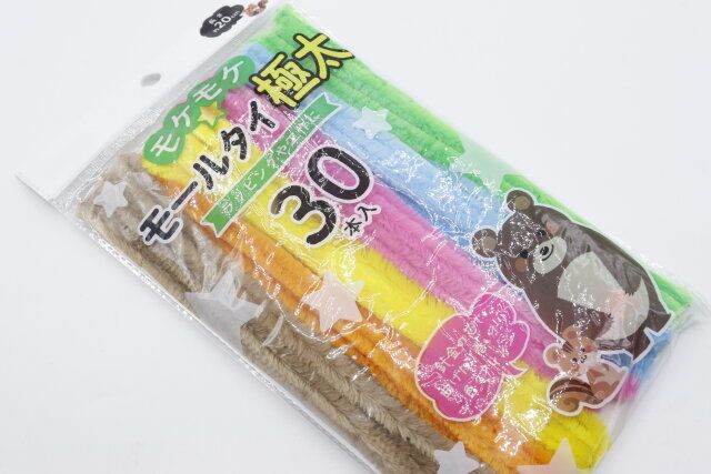 キャンドゥのモケモケ極太モールタイ／30Pのパッケージ