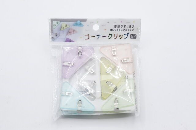 セリアのコーナークリップ 6Pのパッケージ