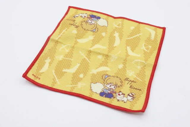 ダイソーの犬夜叉ミニハンカチタオルの黄色