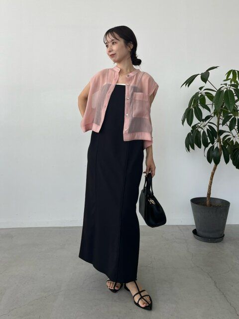 初夏のシアーシャツコーデ