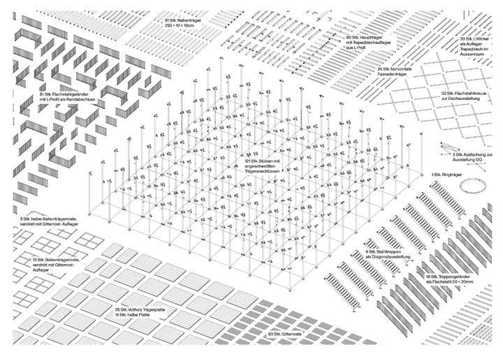 シンプルな部品の組み合わせにより、自由なデザインが可能