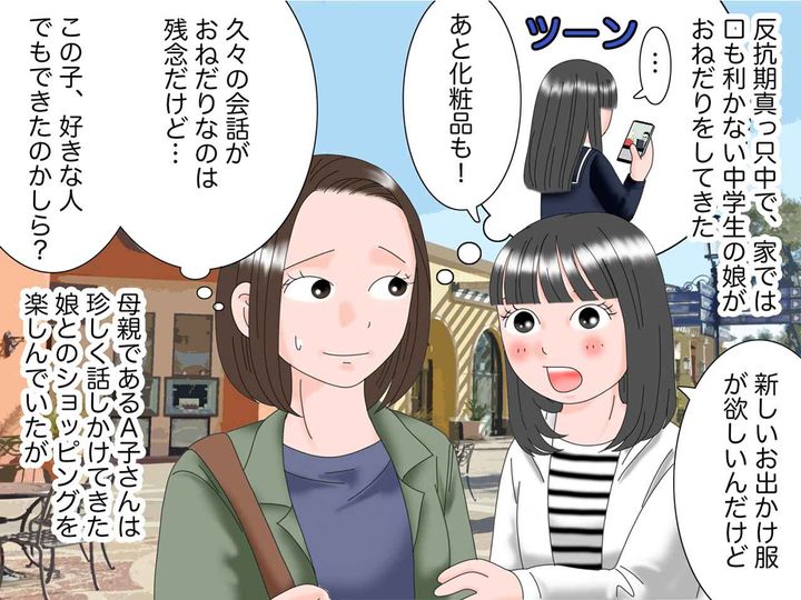 画像1: ケータイに夢中で口も聞かない娘