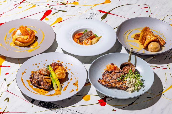 メインは5種のなかから選べる（一部、追加料金がかかるメニューあり）