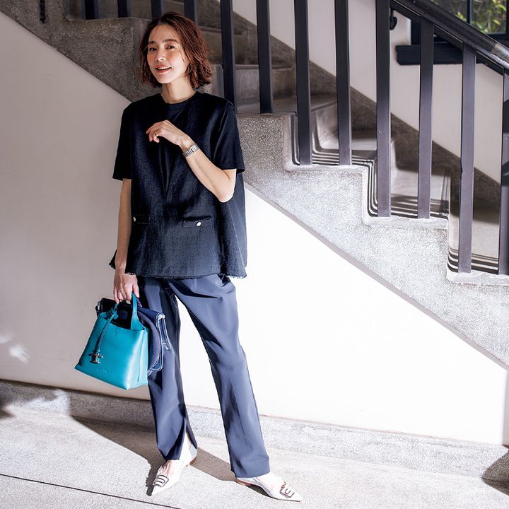 浅見れいな,ジレ,ジレコーデ,ツイード