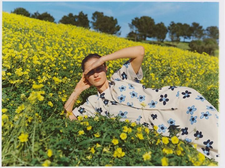 ユニクロ×マリメッコ オープンカラーシャツ リネンブレンドスカート