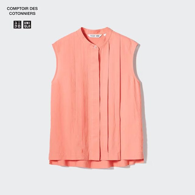 リネンブレンドブラウス