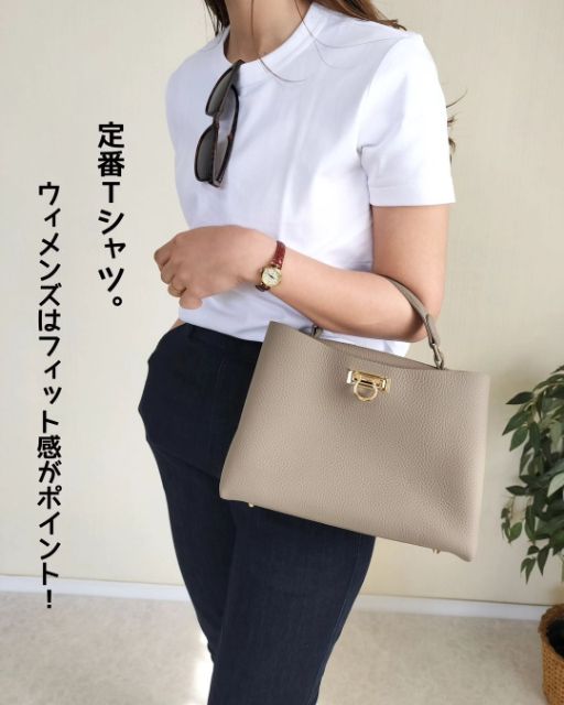 クルーネックT(半袖)を着用したコーデ