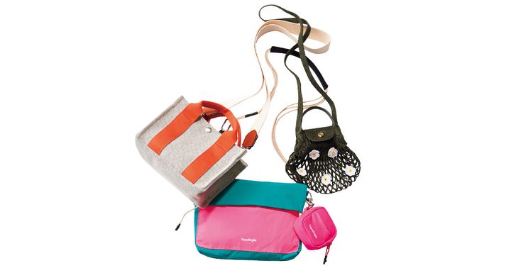 ショルダーバッグ,斜めがけ,ロンシャンのメッシュバッグ,トポロジーのナイロンバッグ,フランソワレニエのキャンバストート