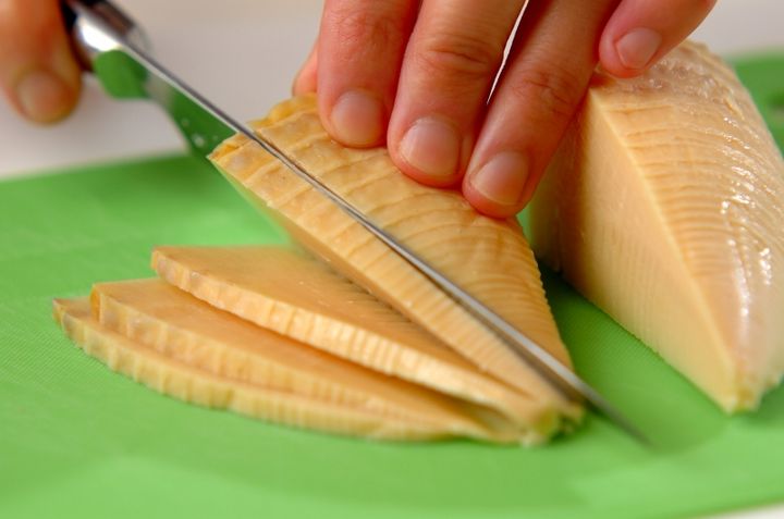 春野菜たっぷり炊き込みご飯の下準備3