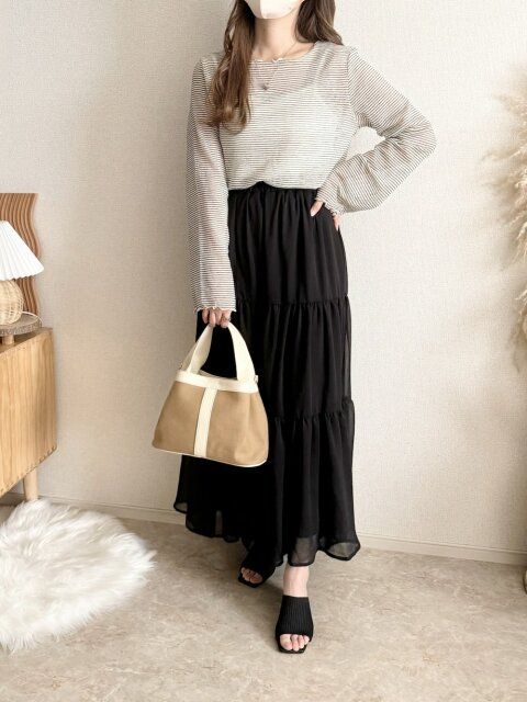 春夏のボーダートップスコーデ