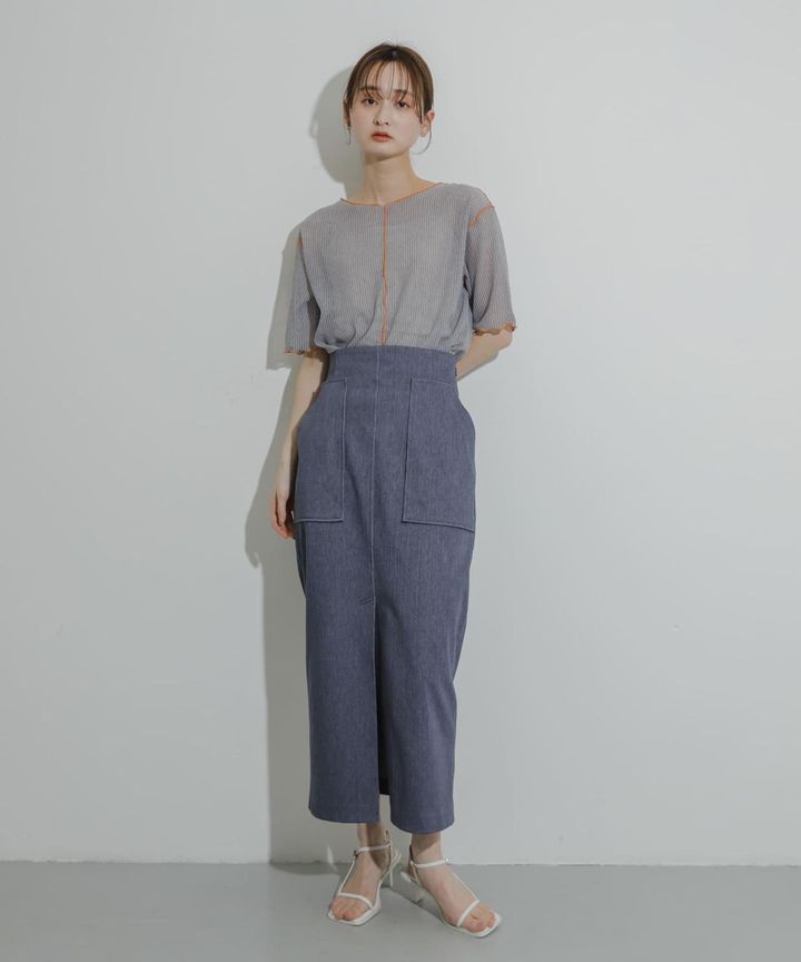 画像: 【センスオブプレイス バイ アーバンリサーチ】「アウトポケットジャージースカート」（L.BLUE、GREIGE、BLUE、BLACK、ORANGE）各￥6,050（税込）※L.BLUEはWEB限定カラー