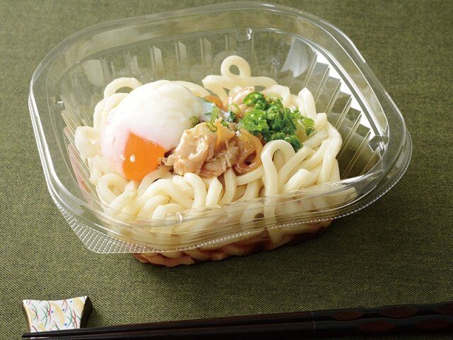 ローソンの半熟玉子と肉うどん