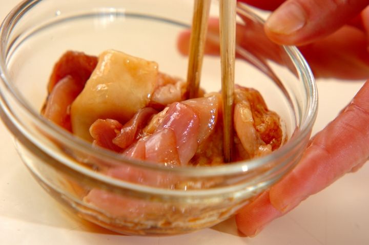 中華風茶碗蒸しの下準備4