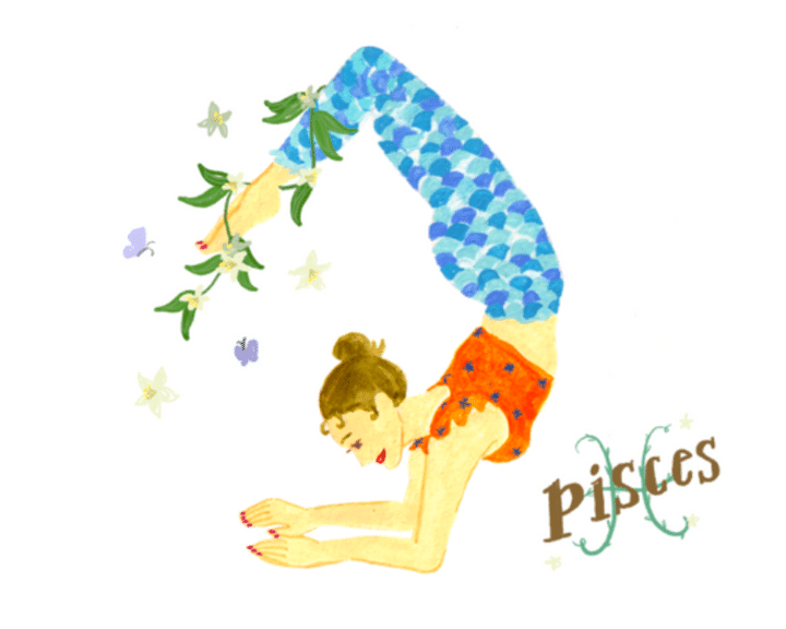 a cartoon of a person with a flag and a dog