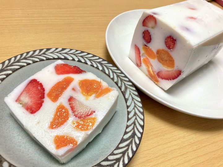 完成した牛乳寒天（JA全農広報部の公式Xアカウントより）