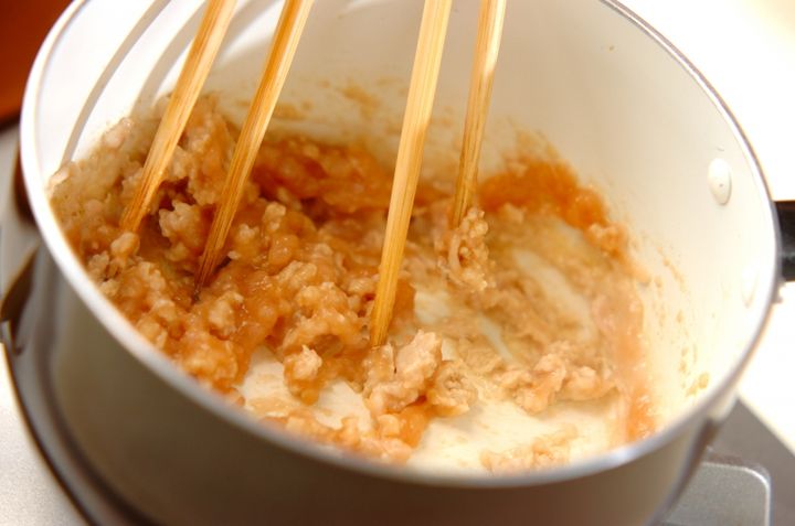 揚げナスのそぼろあんの作り方2