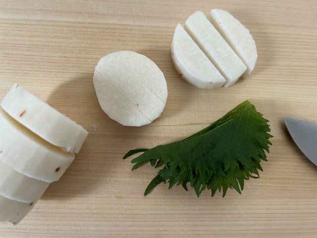 大葉香る長芋の豚バラ巻き レシピ 野菜の下ごしらえ