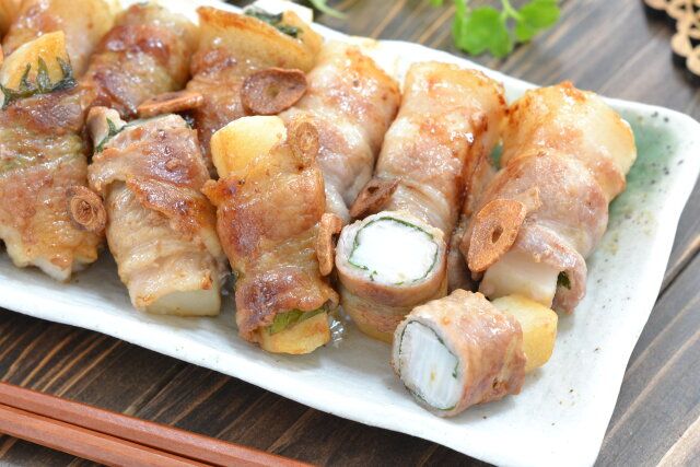 大葉香る長芋の豚バラ巻き レシピ 完成