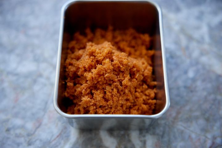 にんじんを撹拌する