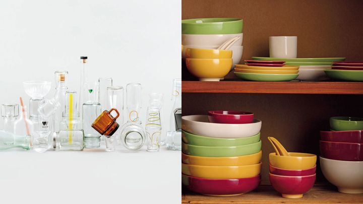 春池玻璃 Spring Pool Glassのガラス製品とKOGA 許家陶器品の食器