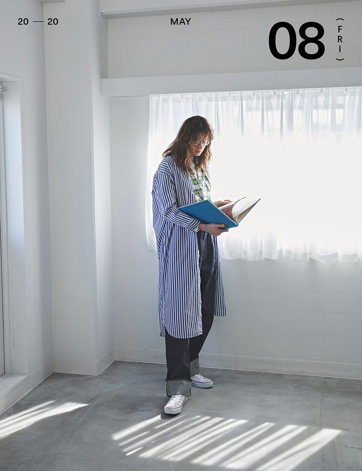 5月の“ストライプシャツワンピース”お手本コーデ10選。1枚で着てもレイヤードしてもよし！