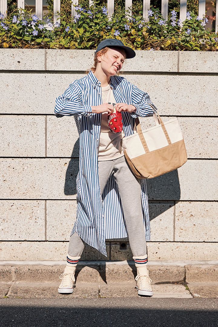 5月の“ストライプシャツワンピース”お手本コーデ10選。1枚で着てもレイヤードしてもよし！