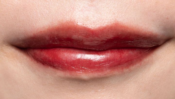 Dinto「ブラーグロイリップティント」飲食後の色持ち 23/30点