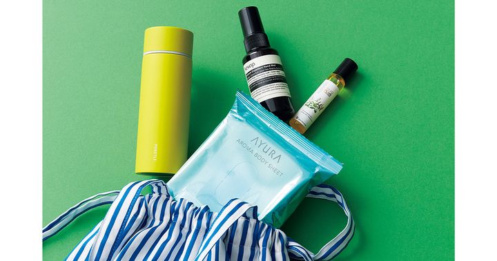 リフレッシュアイテム,AYURA,アロマボディシート,nahrin,ハーブオイル33+7ロールオン,イソップ,ハンドミスト,水筒,ポケトル