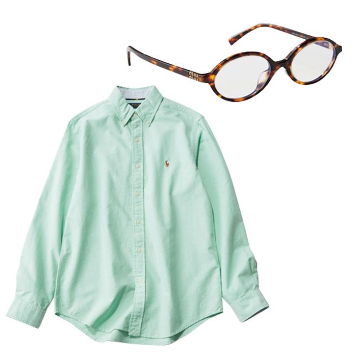 ラルフローレン,カラーシャツ,メンズシャツ,メガネ,ミュウミュウ